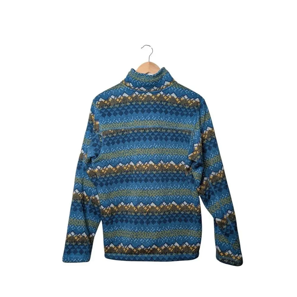 The North Face Printed Gordon Lyons Fleece Jacket Geometric Mountain Men’s Small